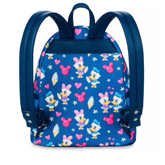 Disney Parks Lounge-fly Donald and Daisy Duck ''Love'' Mini Backpack New … - Picture 2 of 6